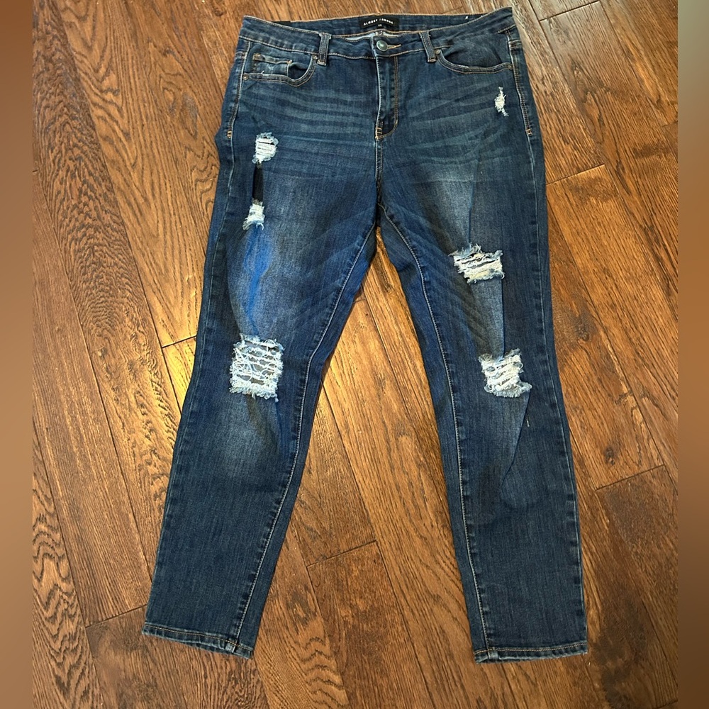 Almost Famous Blue Skinny Jeans Distressed